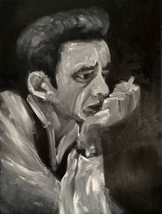Johnny Cash, painting by Ryan Louder