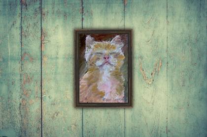 Kitten Meditation, painting by Ryan Louder