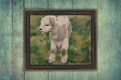Lamb, painting by Ryan Louder