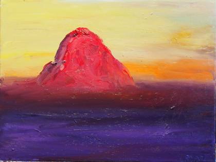 Landscape Sunset, painting by Ryan Louder