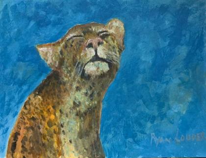 Leopard, painting by Ryan Louder