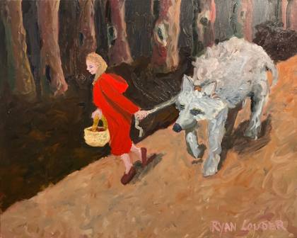 Little Red Riding Hood Stood To Inherit A Fortune, painting by Ryan Louder