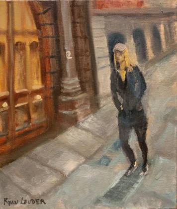 London - Sunday Morning Coffee Run, painting by Ryan Louder