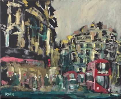 London Piccadilly, painting by Ryan Louder