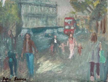 London Road, painting by Ryan Louder
