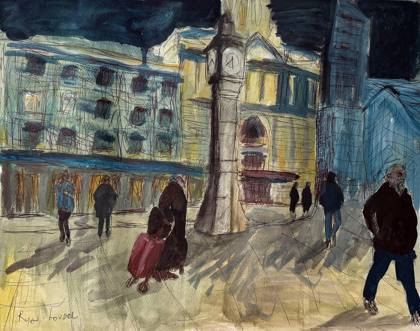 London Victoria Palace Theatre, painting by Ryan Louder