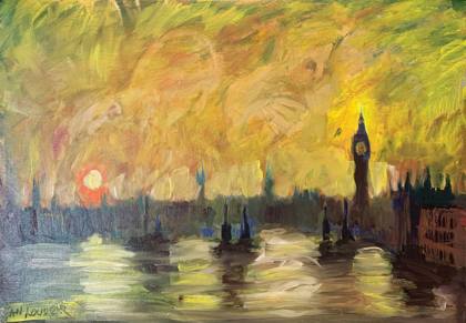 London With Hallucinations, painting by Ryan Louder