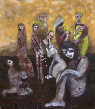 Love Greed and Charity, painting by Ryan Louder
