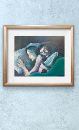 Lovers, painting by Ryan Louder