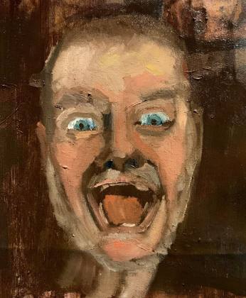 Mad Hatter Without His Hat, painting by Ryan Louder
