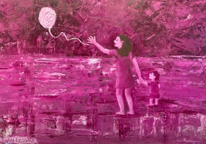 Magenta, painting by Ryan Louder