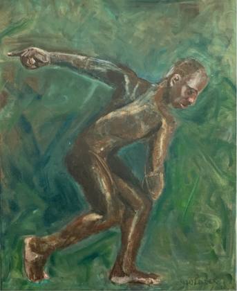 Male, painting by Ryan Louder