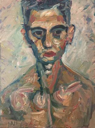 Man, painting by Ryan Louder
