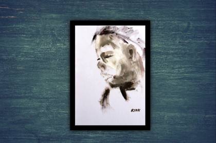 Maya Angelou, painting by Ryan Louder