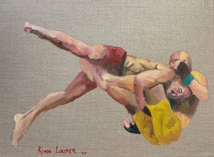 MMA Fighters, painting by Ryan Louder