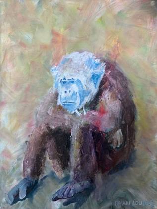 Monkey Got The Blues, painting by Ryan Louder