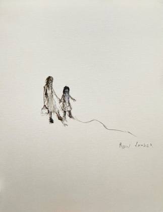 Mother and Daughter, painting by Ryan Louder