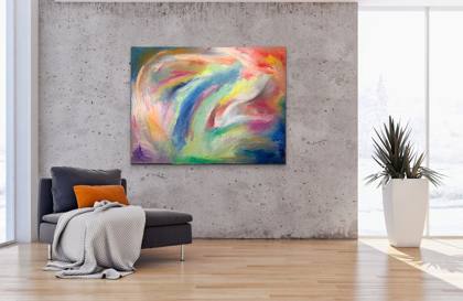 Multi Dimensional Waves, painting by Ryan Louder