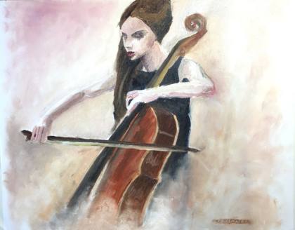 Music, painting by Ryan Louder