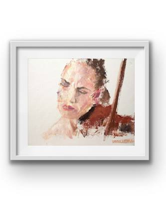 Musician, painting by Ryan Louder