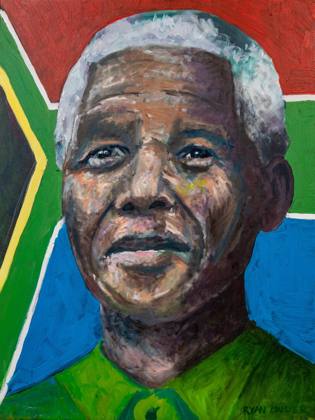 Nelson Mandela, painting by Ryan Louder
