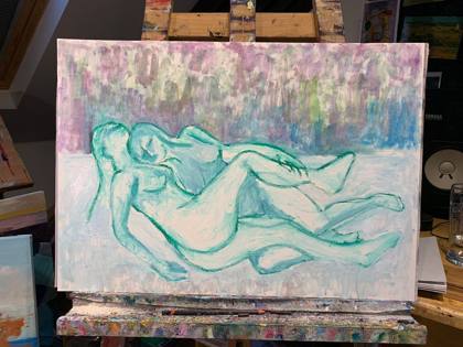 Nudes Abstract, painting by Ryan Louder