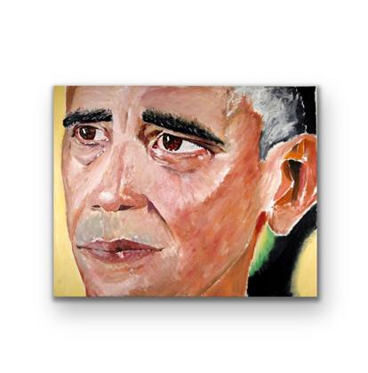 Obama, painting by Ryan Louder