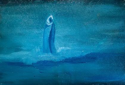 Omen, painting by Ryan Louder