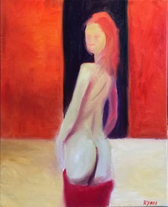 Orange, painting by Ryan Louder