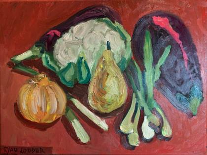 Organic Vegetables, painting by Ryan Louder