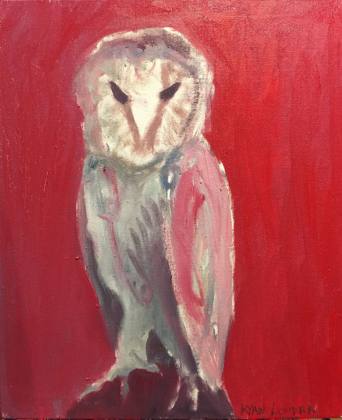 Owl, painting by Ryan Louder