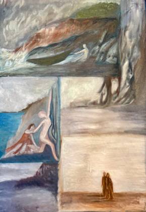 Past Present and Future, painting by Ryan Louder