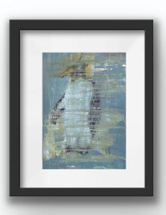 Penguin In A Snow Storm, painting by Ryan Louder