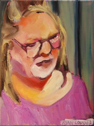 People Of London 11 12x9 Oil On Canvas, painting by Ryan Louder