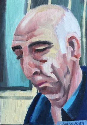 People Of London 6 7x5 Oil On Canvas Board, painting by Ryan Louder