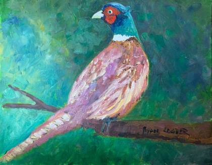 Pheasant, painting by Ryan Louder