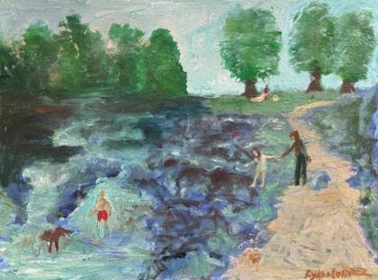 Picnic By The River, painting by Ryan Louder
