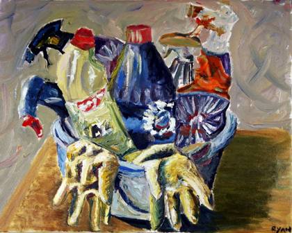 Plastic Fruit, painting by Ryan Louder