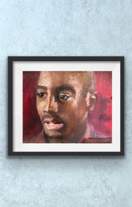Portrait - 2Pac 1994, painting by Ryan Louder