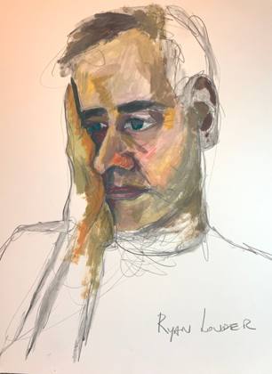 Portrait Of A Man, painting by Ryan Louder