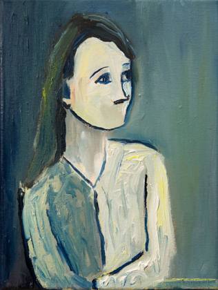 Portrait of A Tragic Tale, painting by Ryan Louder