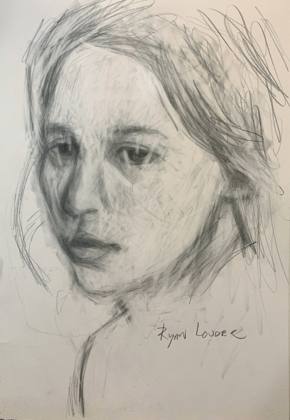 Portrait Of A Woman Study, painting by Ryan Louder