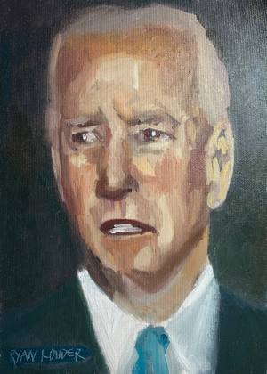 President Elect Joe Biden, painting by Ryan Louder