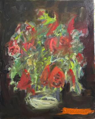 Punk Roses, painting by Ryan Louder