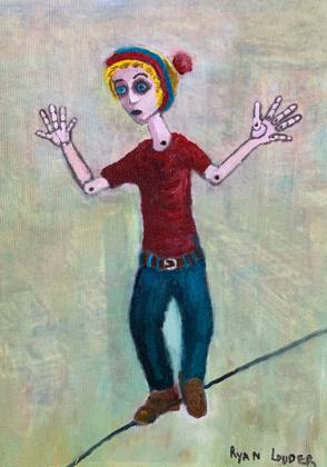 Puppet On A String, painting by Ryan Louder