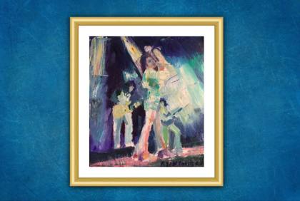 Queen - Freddie Mercury, painting by Ryan Louder