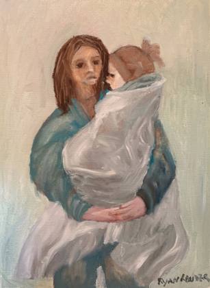 Refugee, painting by Ryan Louder