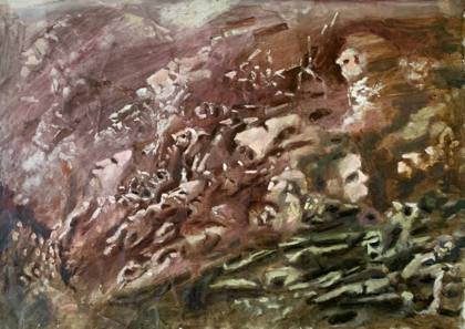 REM Intrusion Hallucination Study 4, painting by Ryan Louder