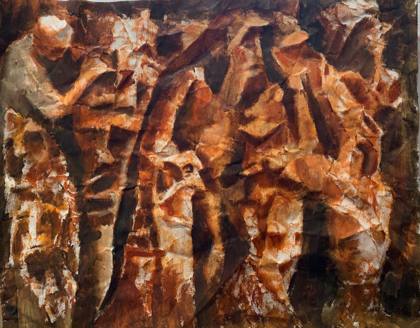 REM Intrusion Hallucination Study 5, painting by Ryan Louder