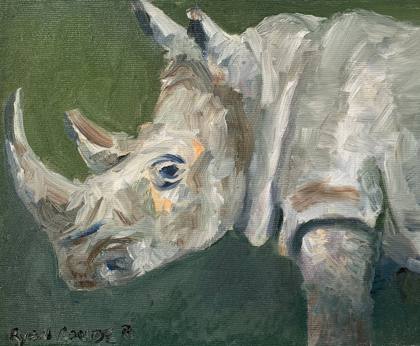 Rhino, painting by Ryan Louder